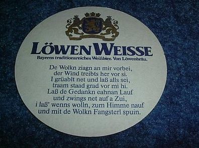 Bierdeckel--Löwen Weisse