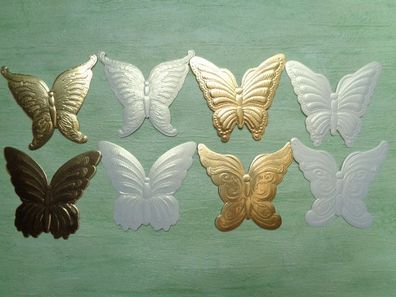 Karin Jittenmeier Prägeornamente gerägte Pappe gold perlmutt Schmetterlinge