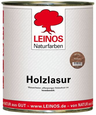 Leinos 261 Holzlasur für Innen 062 Nussbaum 0,75 l