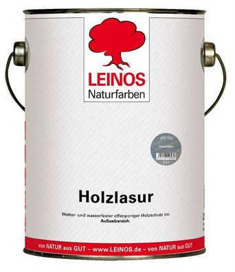 Leinos 260 Holzlasur für Außen 123 Friesenblau 2,5 l