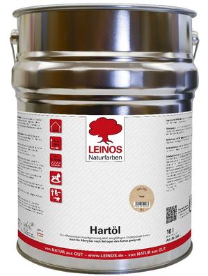 Leinos 240 Hartöl für Innen 202 Weiß 10 l
