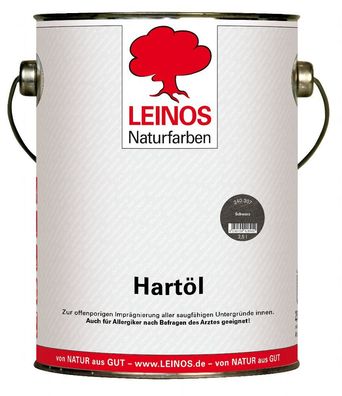 Leinos 240 Hartöl für Innen 307 Schwarz 2,5 l