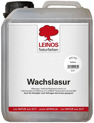 Leinos 600 Wachslasur für Innen 002 Farblos 2,5 l