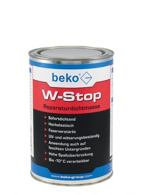 Beko W-Stop Reparaturdichtmasse 1 l Dose grau