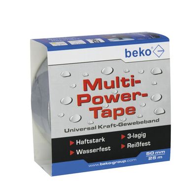 Beko Multi-Power-Tape 50 mm x 25 m, Schwarz
