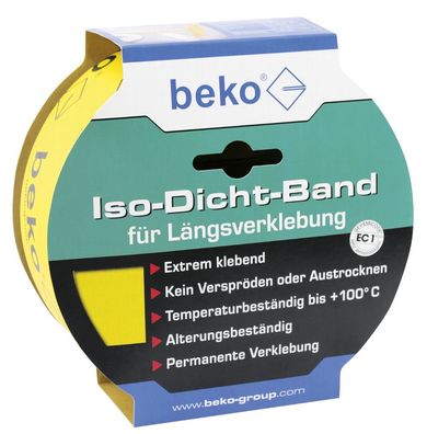 Beko Iso-Dicht-Band 60 mm x 40 m GELB, für Längsverklebung