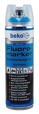 TecLine Fluoromarker Schreibspray 500 ml Leuchtblau