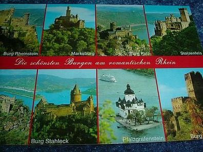 2540/ Ansichtskarte-Die schönsten Burgen am Rhein