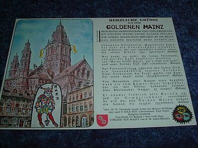 2599/ Ansichtskarte-Grüsse aus dem goldenen Mainz