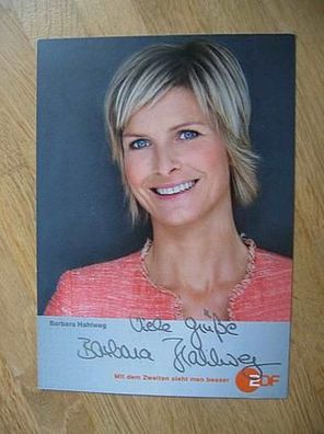 ZDF Fernsehmoderatorin Barbara Hahlweg - handsigniertes Autogramm!!!