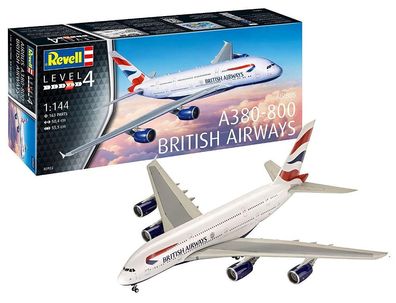 Airbus A380-800 British Airways 1:144, Revell Flugzeug Modell Bausatz 03922