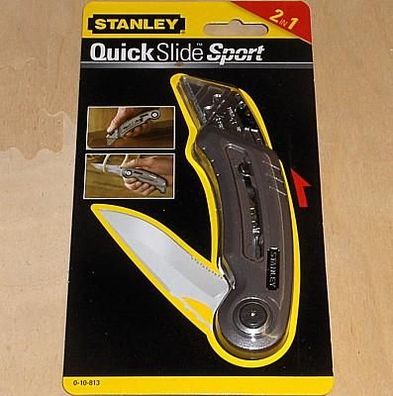 Stanley 0-10-813 QuickSlide Sportmesser - Taschenmesser und Cuttermesser in einem