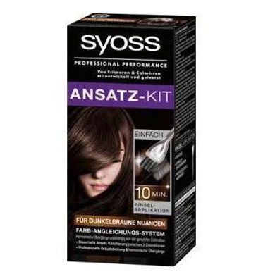 Syoss Ansatz-Kit dunkelbraun in 10 Min Professional Performance Colors Haarfarbe