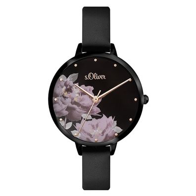 s. Oliver Damen Uhr Armbanduhr Leder SO-3538-LQ
