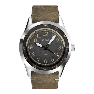 s. Oliver Herren Uhr Armbanduhr Leder SO-3575-LQ