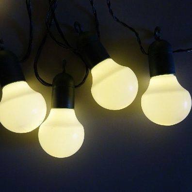 LED-Party-Lichterkette 50er warmweiß Kugelornament 12,25m FHS 18290