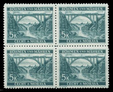 BÖHMEN MÄHREN 1939-1940 Nr 57b postfrisch Viererblock X8269C2
