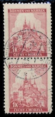 BÖHMEN MÄHREN 1939-1940 Nr 28 zentrisch gestempelt SENKR PAA X8282CA