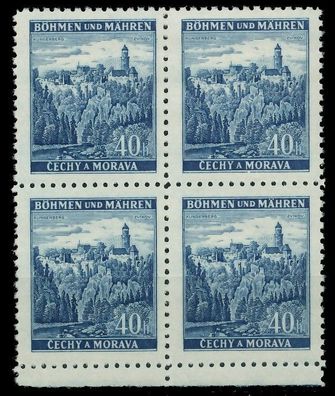 BÖHMEN MÄHREN 1939-1940 Nr 25 postfrisch Viererblock UR X8282F2