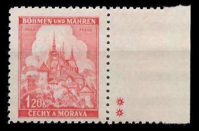 BÖHMEN MÄHREN 1941 Nr 68bPlSt2R postfrisch X8284FA