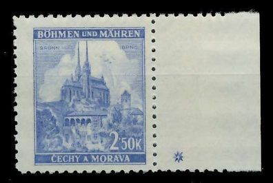 BÖHMEN MÄHREN 1941 Nr 71bPlSt1R postfrisch X8285AA