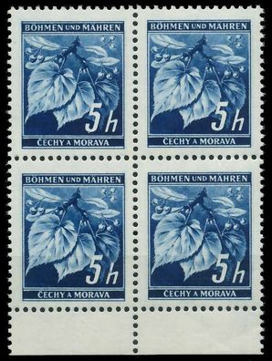 BÖHMEN MÄHREN 1939-1940 Nr 20 postfrisch Viererblock UR X8287D2