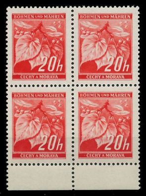 BÖHMEN MÄHREN 1939-1940 Nr 22 postfrisch Viererblock UR X8287F2