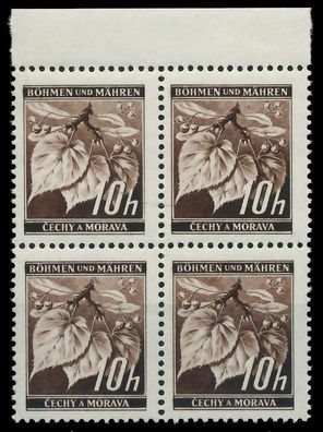 BÖHMEN MÄHREN 1939-1940 Nr 21 postfrisch Viererblock OR X828826