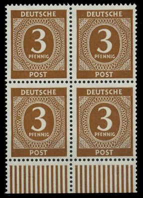 Kontrollrat Ziffern Nr 913 postfrisch Viererblock URA X82D05A