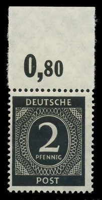 Kontrollrat Ziffern Nr 912a P OR ndgz postfrisch ORA X82D076