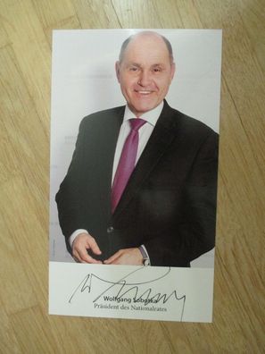 Österreich ÖVP Präsident Nationalrat Wolfgang Sobotka - handsigniertes Autogramm!!!