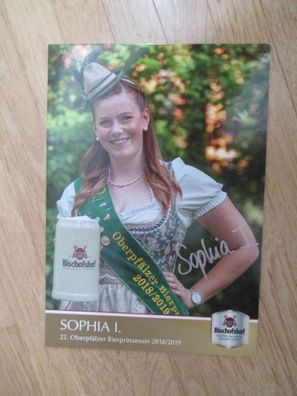 22. Oberpfälzer Bierprinzessin 2018/2019 Sophia I. - handsigniertes Autogramm!!!