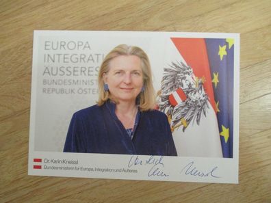 Österreich Bundesministerin Karin Kneissl - handsigniertes Autogramm!!!