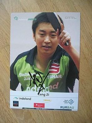 Tischtennis Bundesliga TTC Jülich Yang Zi - handsigniertes Autogramm!!!