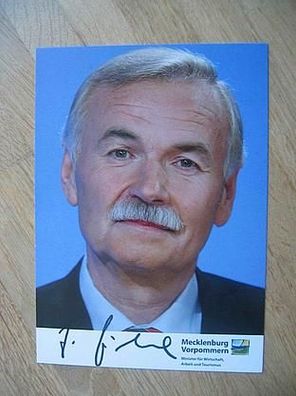 Mecklenburg-Vorpommern Minister Jürgen Seidel Autogramm