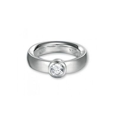 Esprit Damen Ring Silber Zirkonia ender Embrace White ESRG90998A1