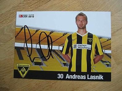 Alemannia Aachen Saison 09/10 Andreas Lasnik Autogramm!