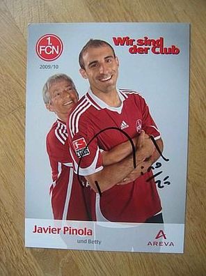 1. FC Nürnberg Saison 09/10 Javier Pinola Autogramm!