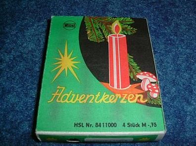 Adventkerzen-4Stück-rot-in Originalverpackung