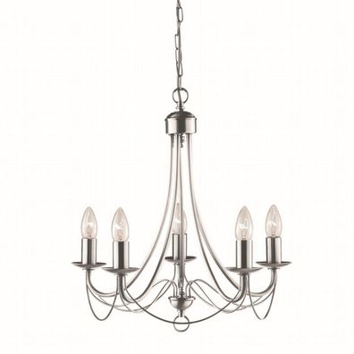 Pendelleuchte Ø74cm Jugendstil in Weiß Kronleuchter 7x E27 Hängelampe innen Glas