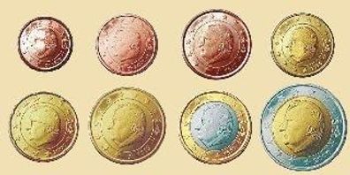 KMS Satz lose Belgien 2003 1 cent - 2 EURO