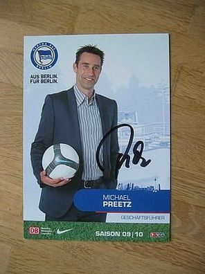 Hertha BSC Berlin Saison 09/10 Michael Preetz Autogramm