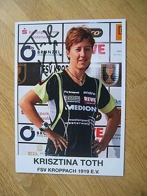 Tischtennis Bundesliga FSV Kroppach Krisztina Toth - handsigniertes Autogramm!!!