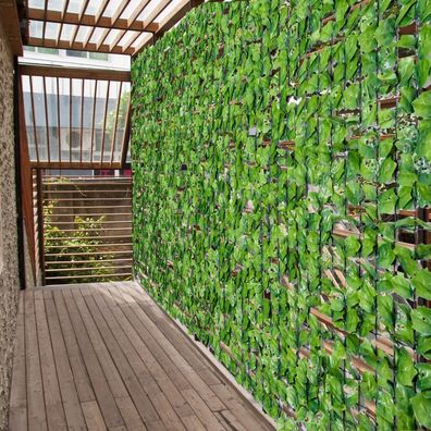 Outsunny® Künstliche Hecke Wanddekoration Sichtschutzhecke Pflanzen Hecke Gras