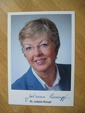 Schleswig-Holstein Ministerin Dr. Juliane Rumpf - handsigniertes Autogramm!!!