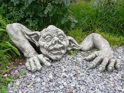 Troll Carlos jun. MAGNUS 65x50cm mit Arm Skulptur Steinfigur Steinguss Vidroflor