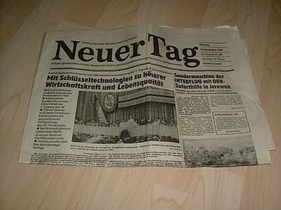 Rar-rar-rar-Tageszeitung Neuer Tag vom 12. Dezember 1988