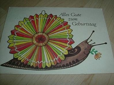 Postkarte-Alles Gute zum Geburtstag-gelaufen