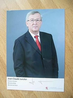 Premierminister Luxemburg Jean-Claude Juncker - handsigniertes Autogramm!!!