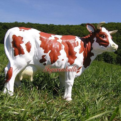 Kuh Dekofigur Statue bunt Aufstellfigu Deko Figur Bauernhof Tierfigur Deko
